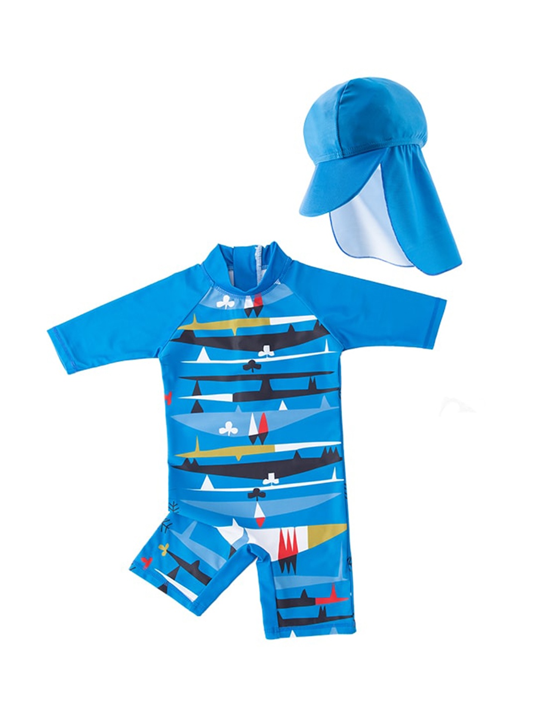 

StyleCast Boys Blue Printed Bodysuit With Cap