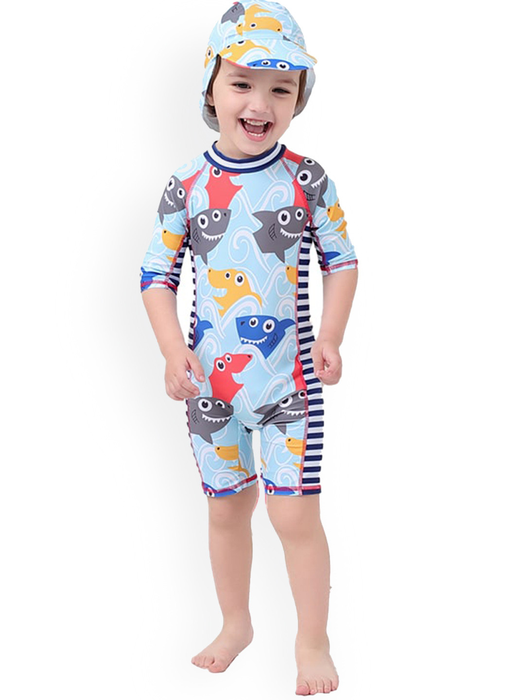 

StyleCast Boys Blue Printed Bodysuit With Cap