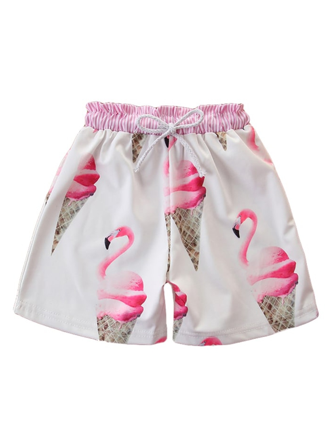 

StyleCast White Kids Printed Cotton Swim Shorts