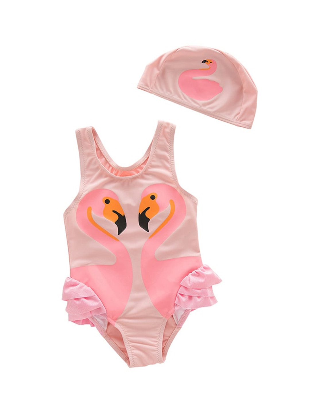 

StyleCast Girls Pink Graphic Printed Sleeveless Bodysuit & Cap