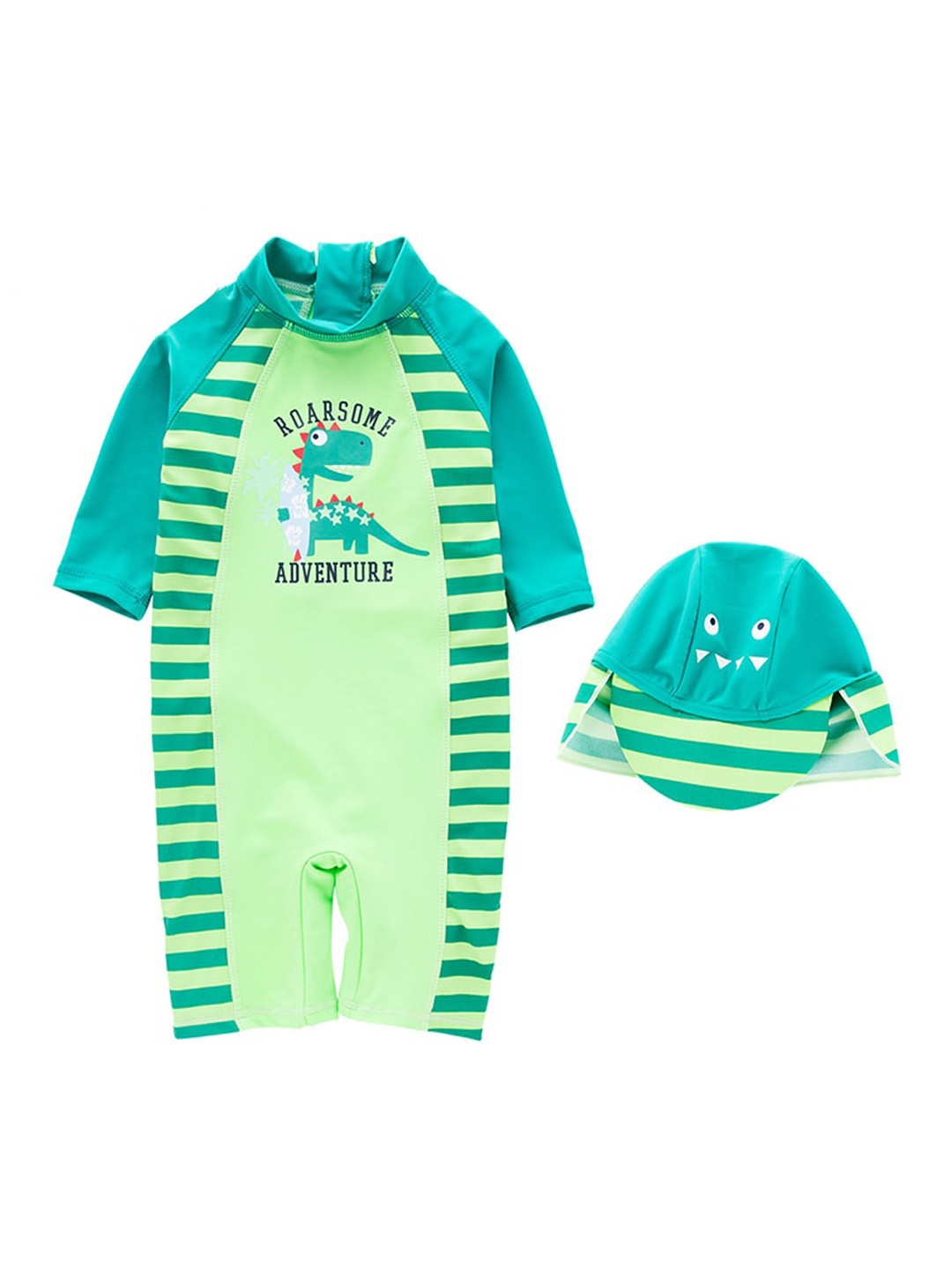 

StyleCast Boys Green Printed Swim Legsuit