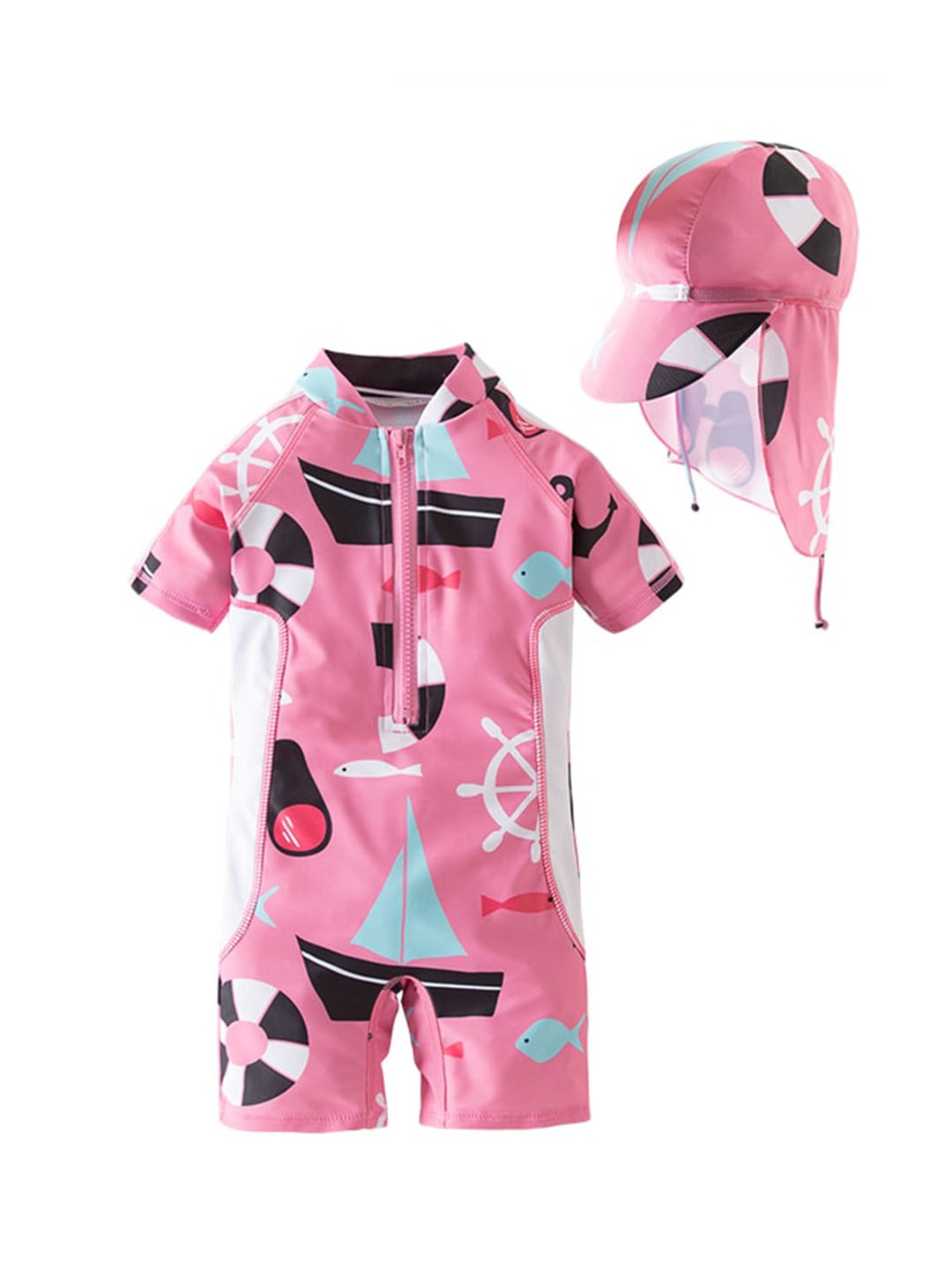 

StyleCast Girls Pink Geometric Printed Full Coverage Legsuit