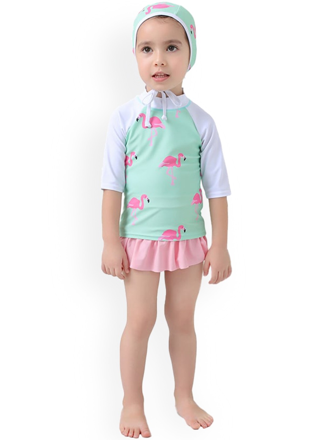 

StyleCast Girls Animal Green Printed Cover-Up Swimwear