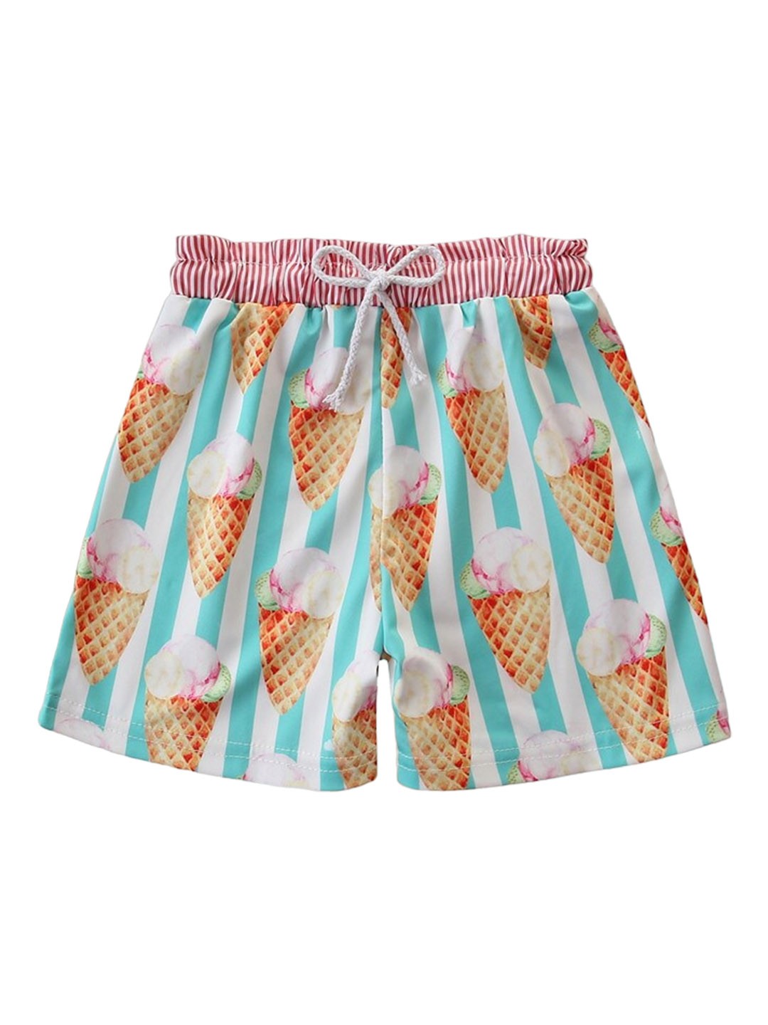 

StyleCast Kids White Printed Cotton Swim Shorts
