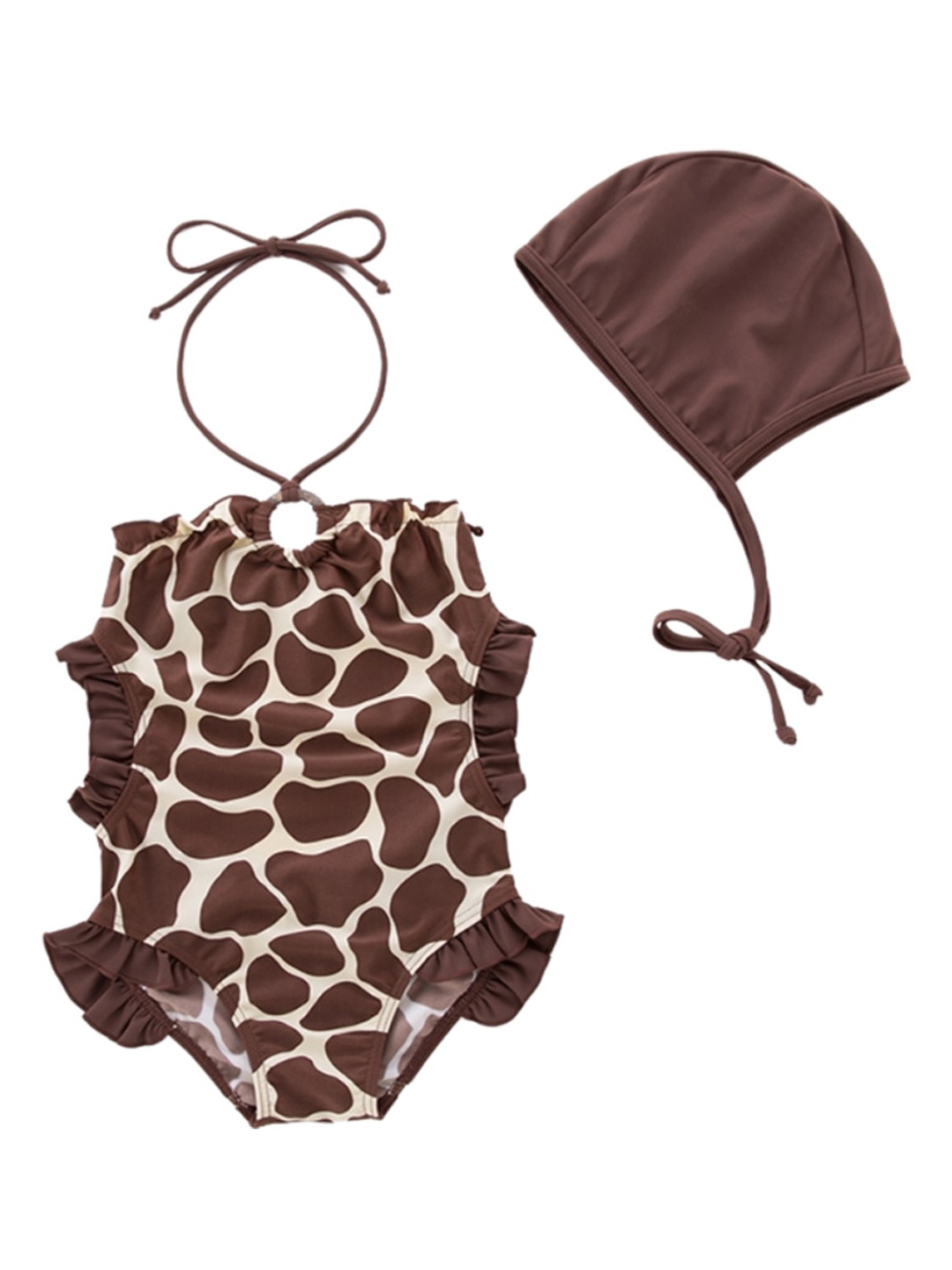 

StyleCast Brown Infant Girls Printed Swim Set