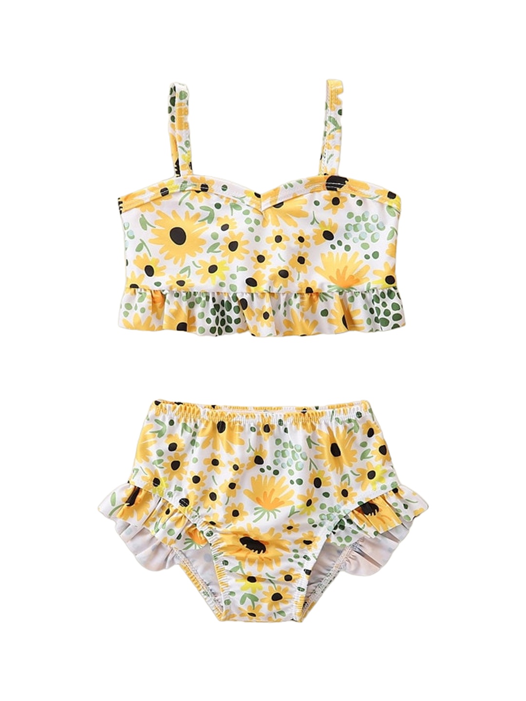

StyleCast Yellow Girls Printed Swim Bikini Set