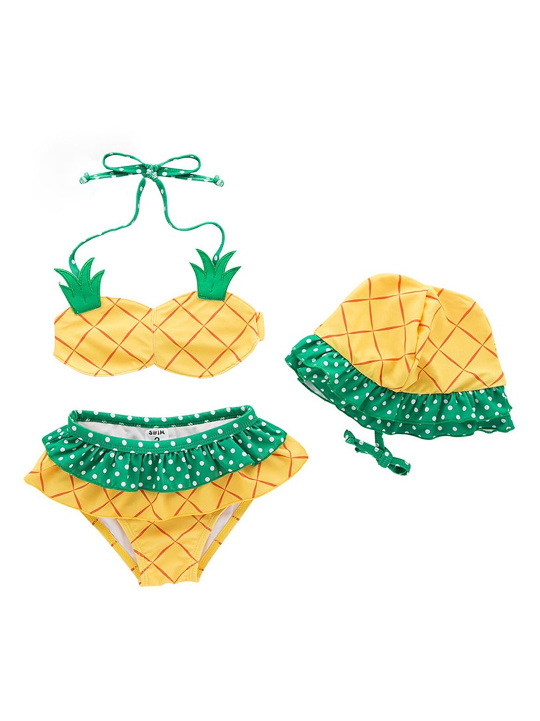 

StyleCast Girls Yellow Printed Halter Neck Bikini Set