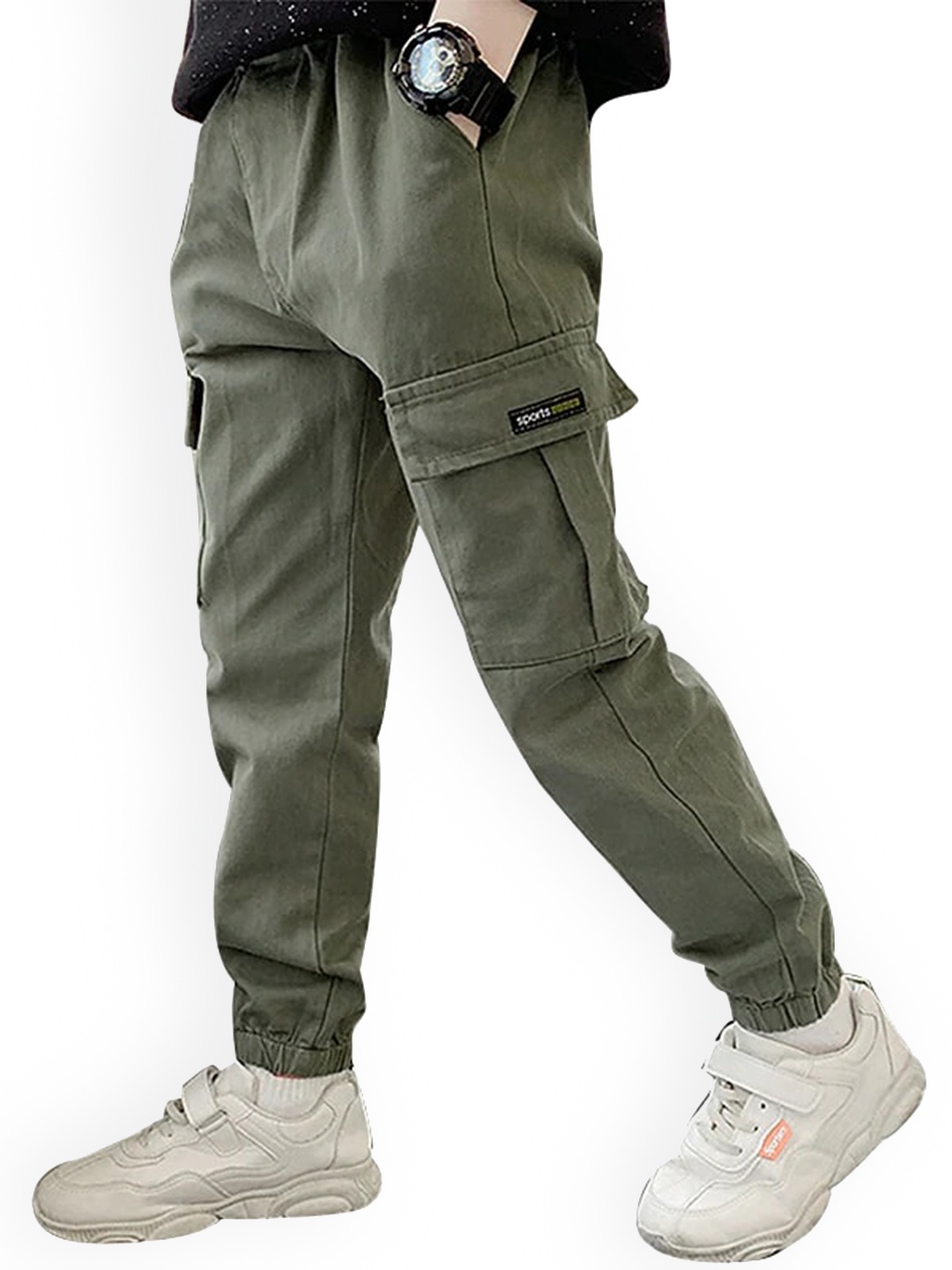 

StyleCast Boys Mid Rise Easy Wash Cargos, Green