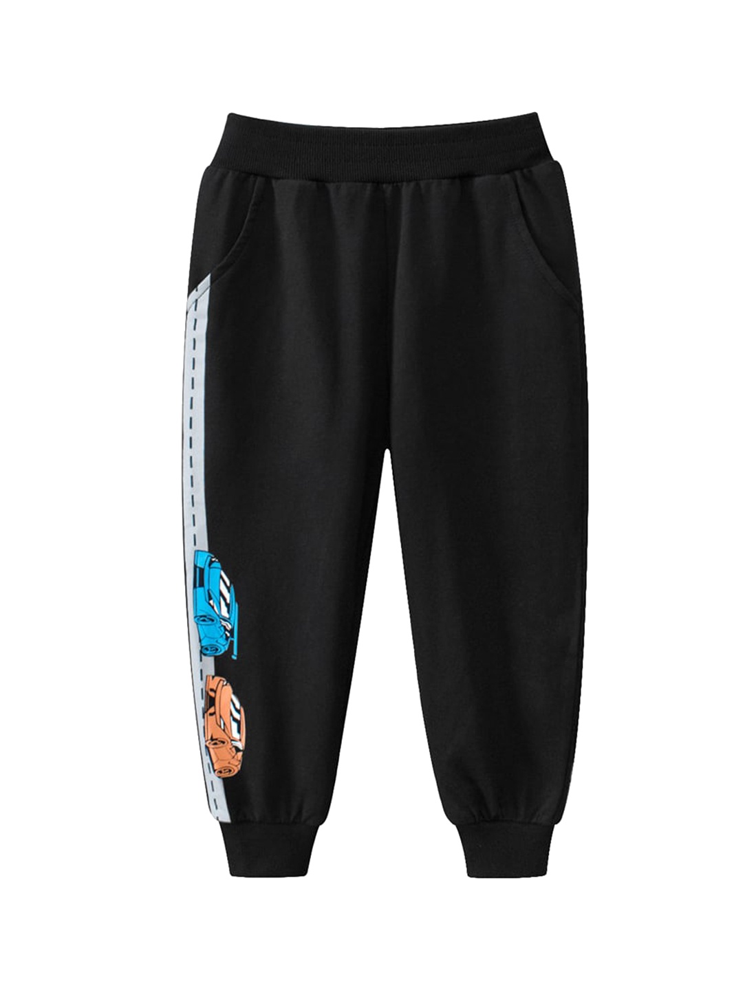 

StyleCast Boys Slim Fit Mid Rise Easy Wash Joggers, Black