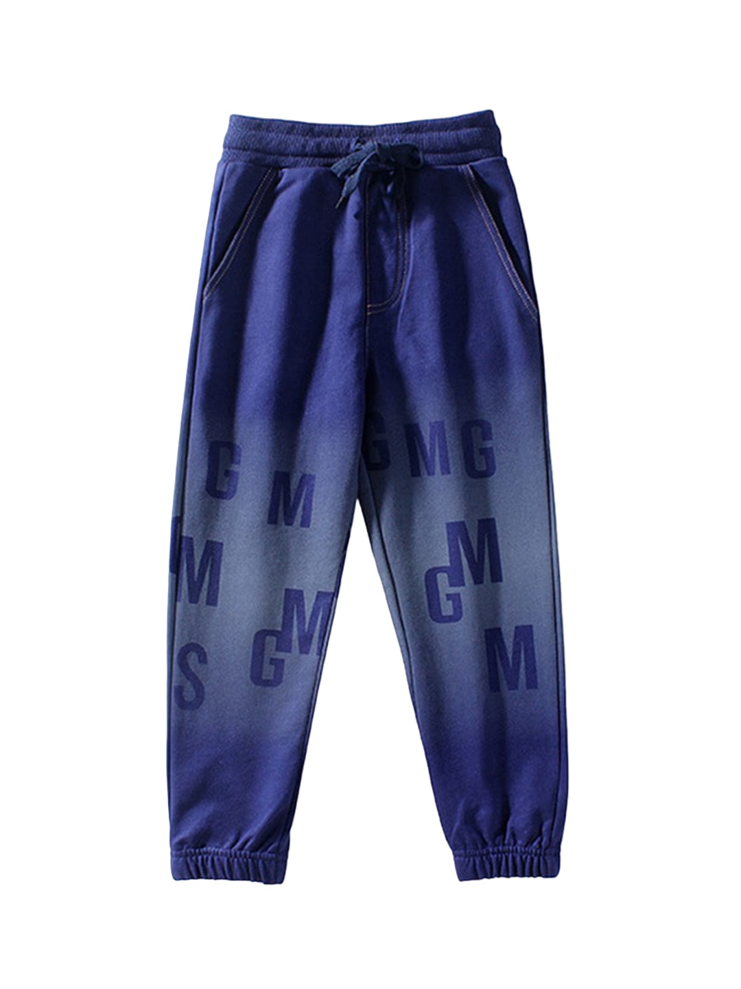 

StyleCast Boys Blue Printed Regular Fit Easy Wash Cotton Joggers