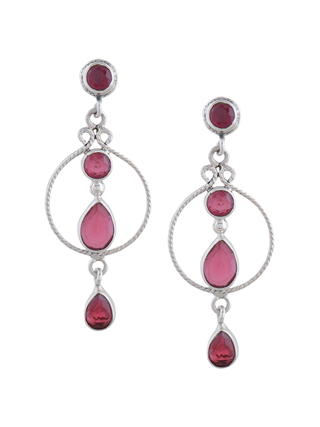 

Silverwala 925 Silver Contemporary Drop Earrings