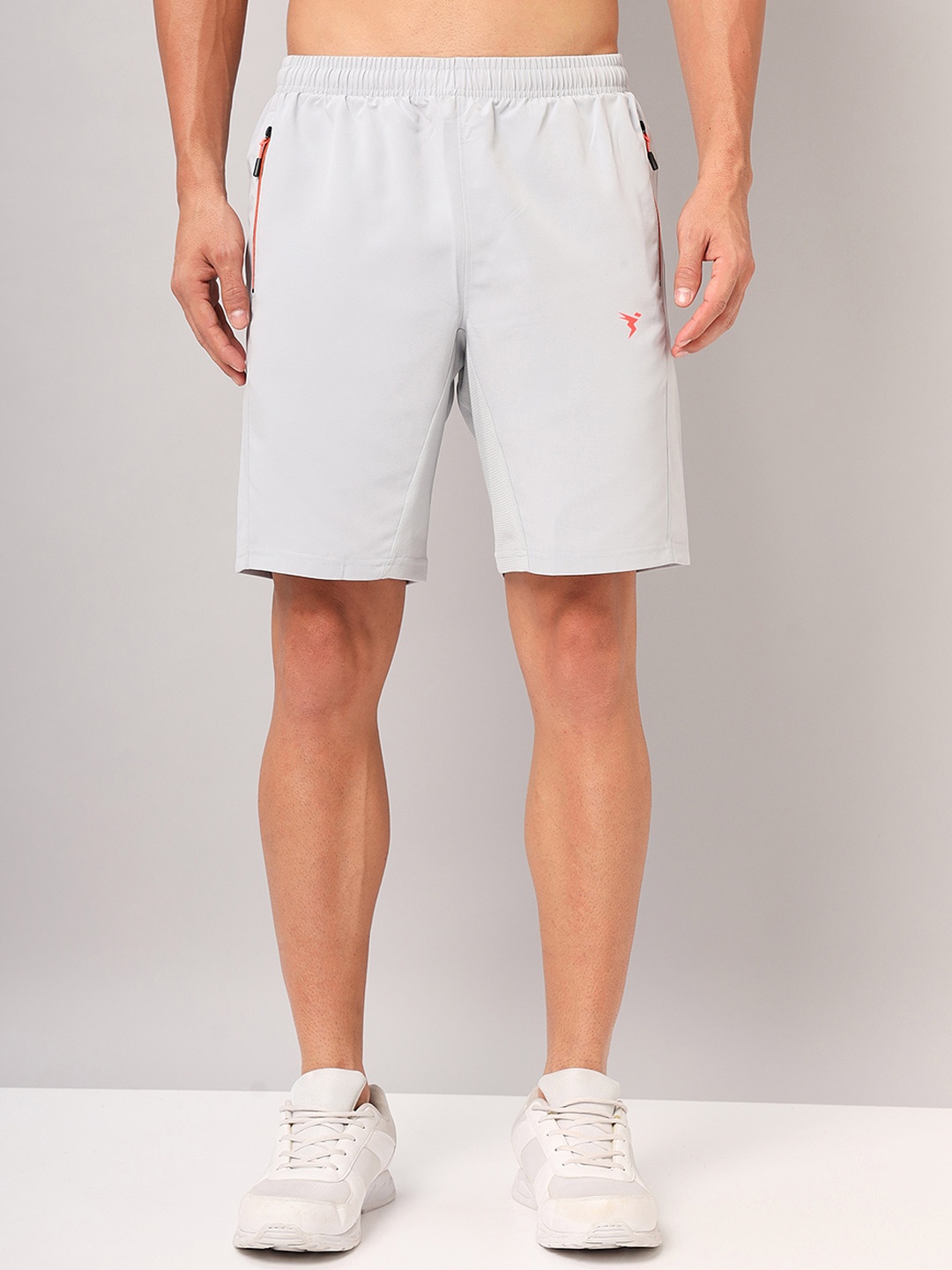 

Technosport Men Slim Fit Antimicrobial Sports Shorts, Grey