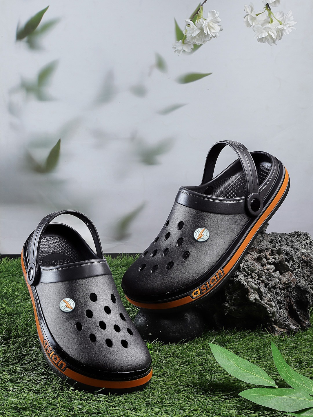 

ASIAN Men Self Design Clogs, Grey