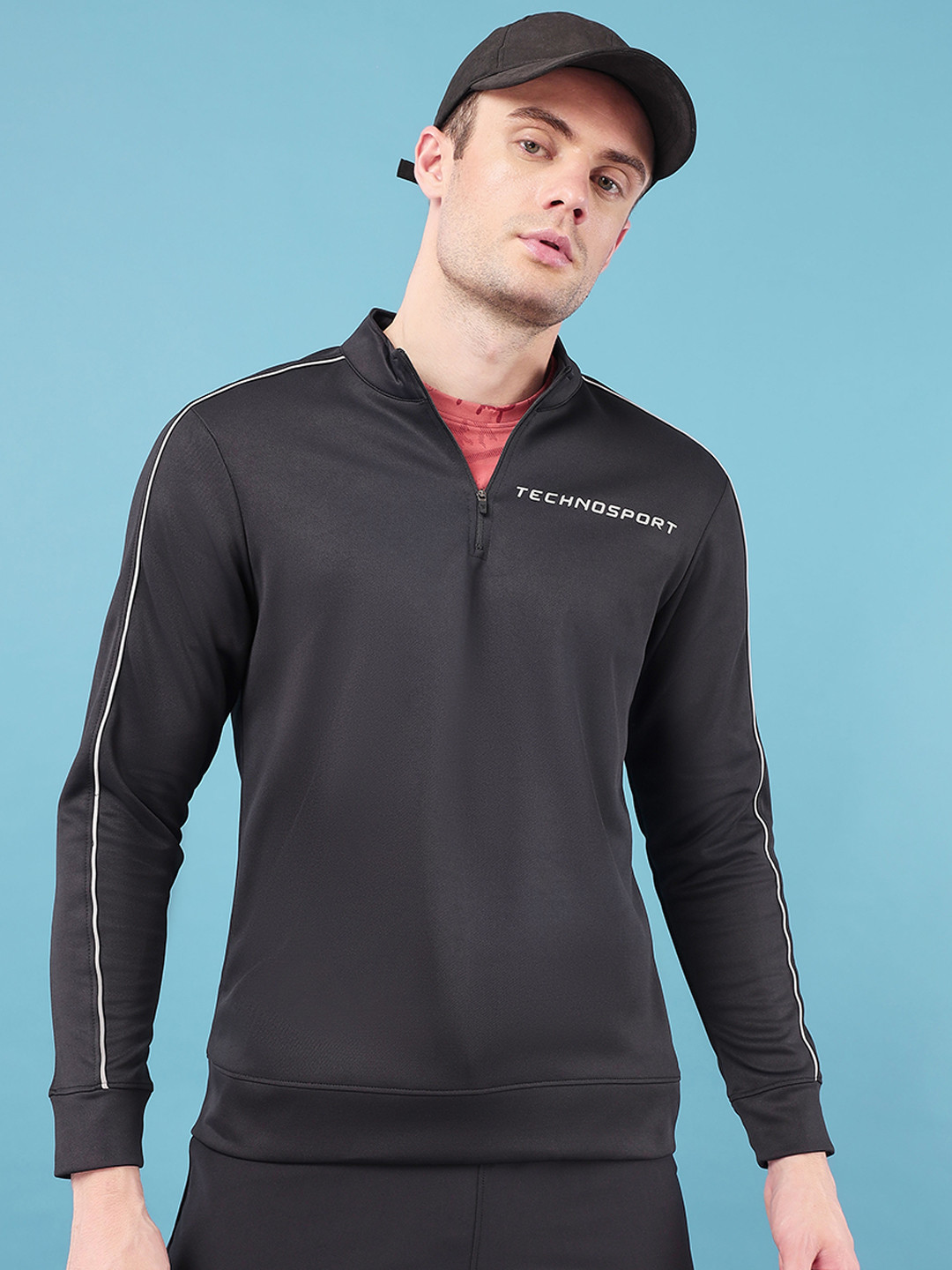 

Technosport Lightweight Antimicrobial Longline Outdoor Sporty Jacket, Black