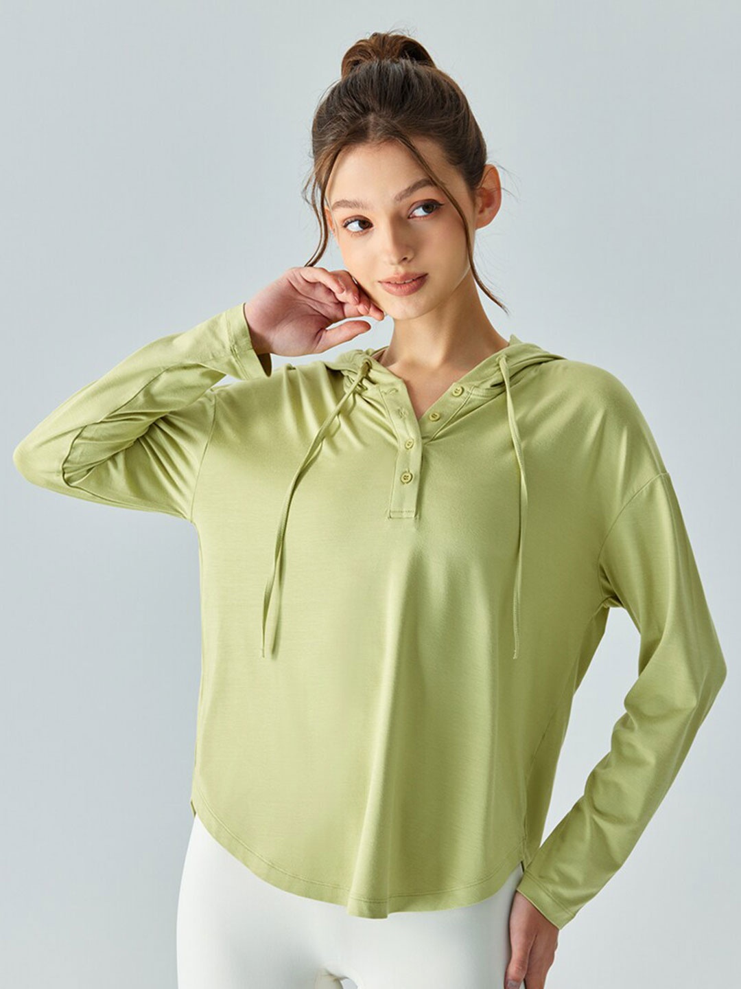 

JC Collection Hooded Regular Top, Green