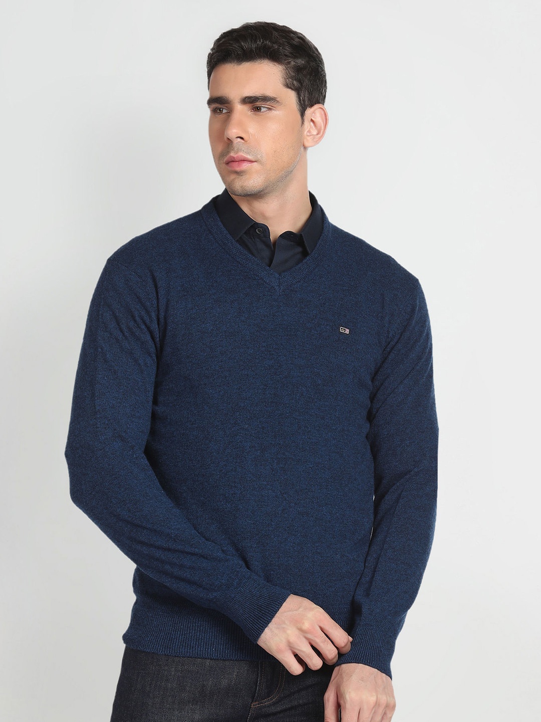 

Arrow Sport V-Neck Pullover Sweater, Blue