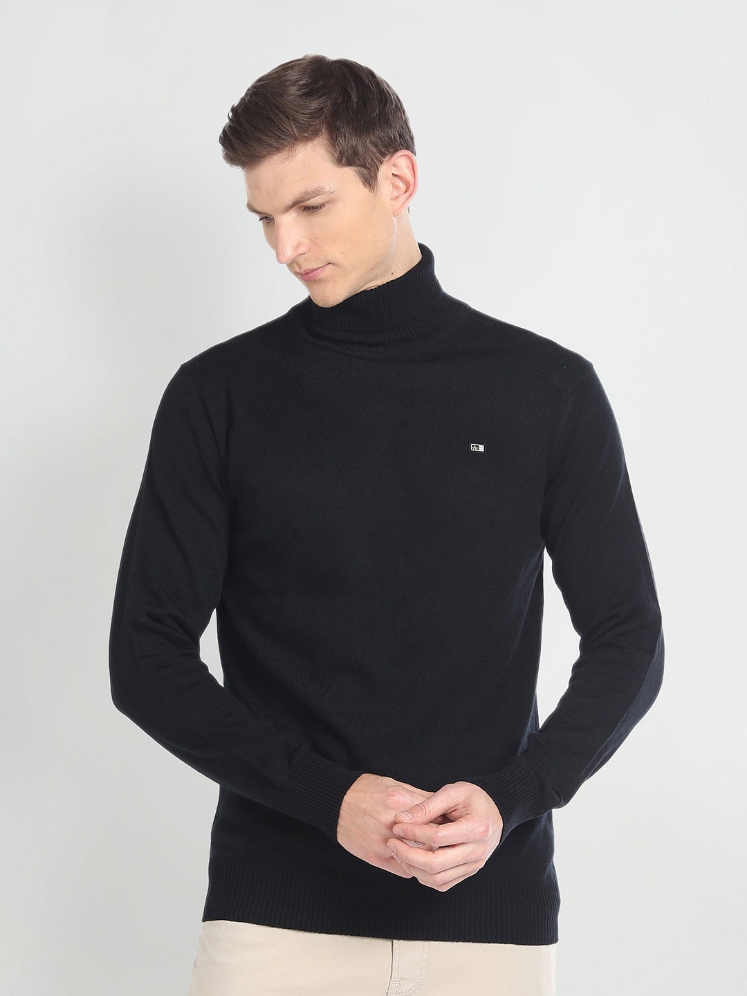 

Arrow Sport Turtle Neck Acrylic Pullover, Black