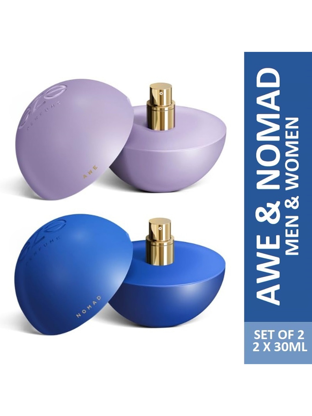

EZE Set of 2 Awe & Nomad Eau De Parfum - 30ml Each, Purple