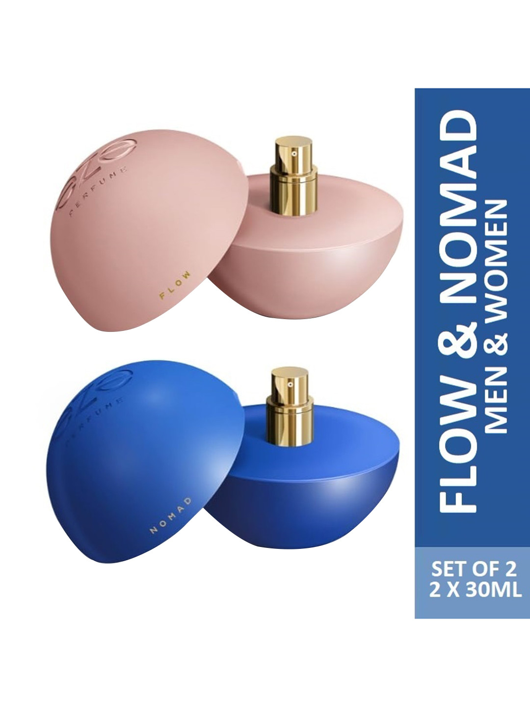 

EZE Set of 2 Flow & Nomad Long Lasting Eau De Parfum - 30ml Each, Nude