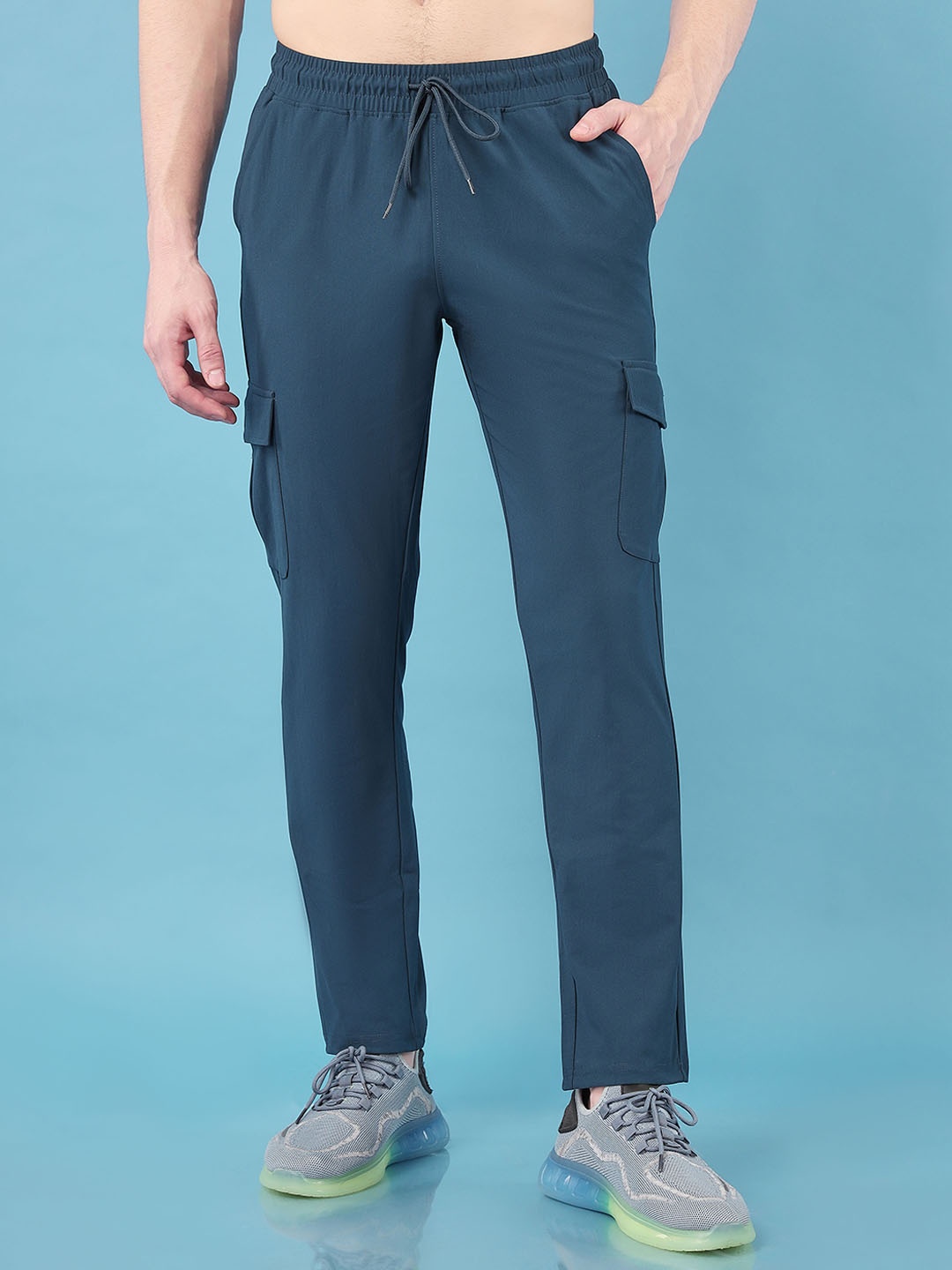 

Technosport Men Active Slim Fit Trackpants with Rapid Dry Technology, Blue