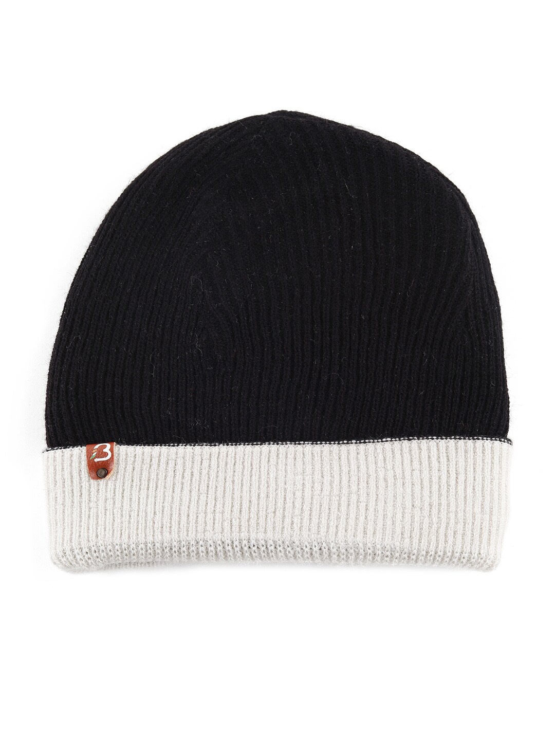 

Bharatasya Women Solid Double Layer Beanie, Black