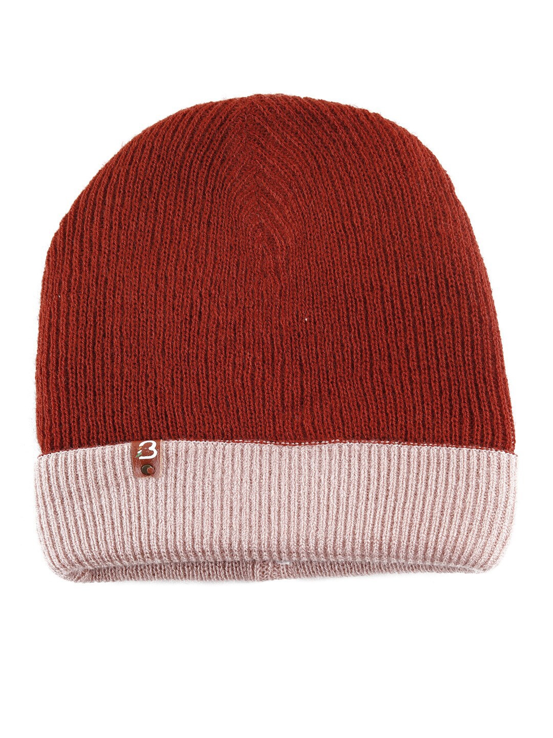 

Bharatasya Ribbed Acrylic Beanie, Maroon
