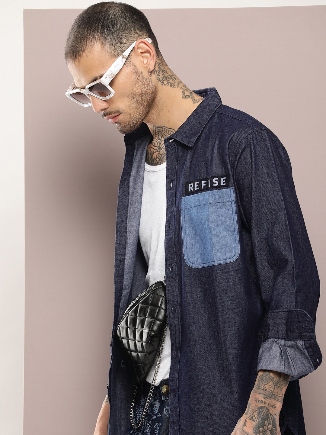 

Kook N Keech Men Solid Casual Shirt, Navy blue