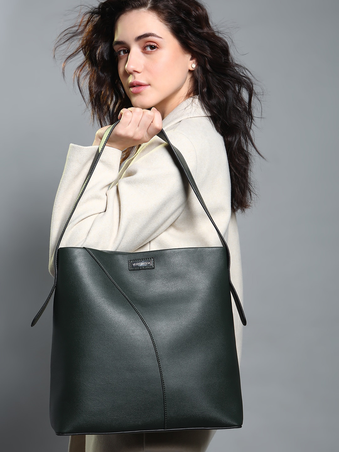 

Vero Moda Textured Structured Shoulder Bag, Olive