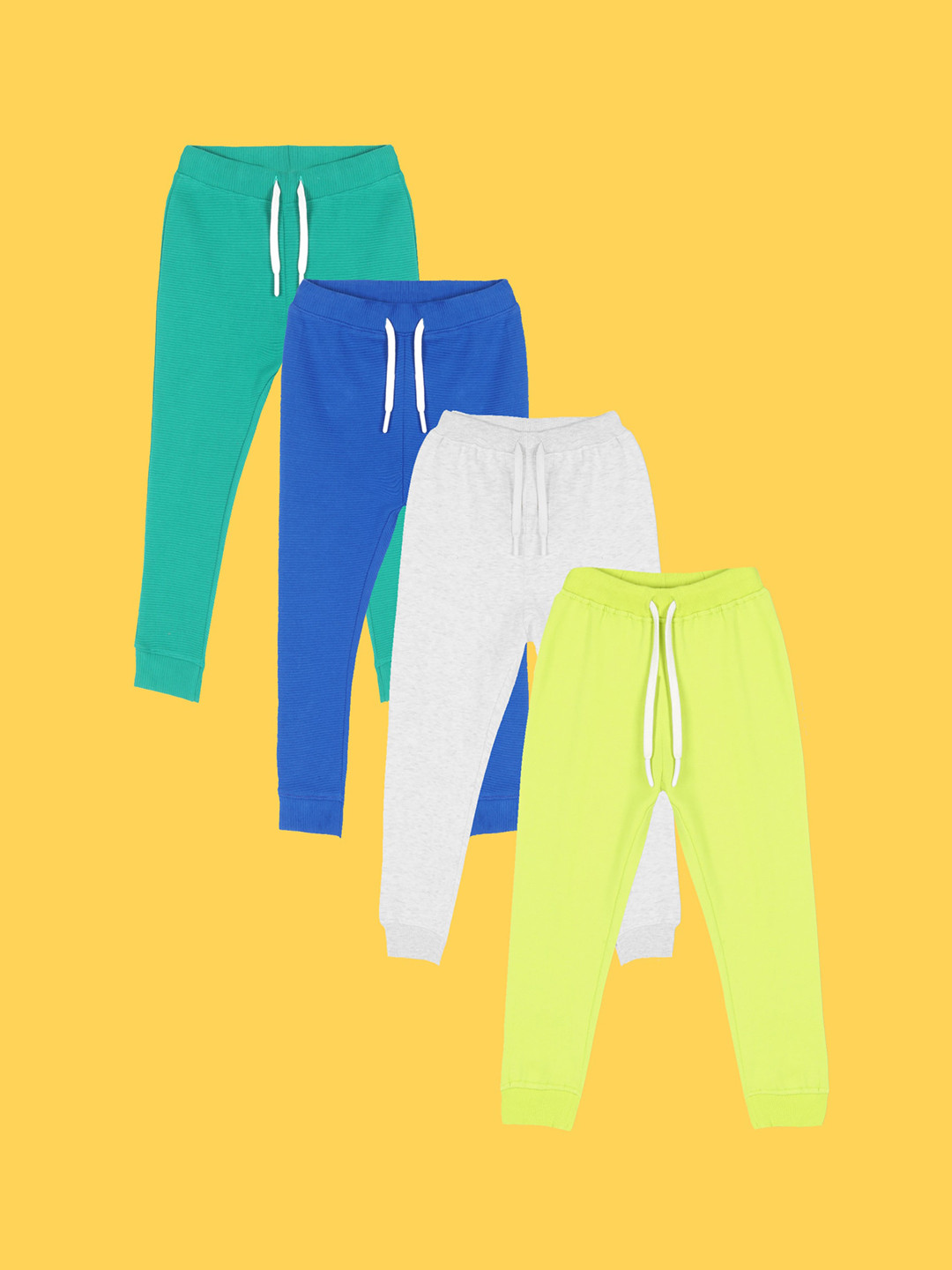 

Anthrilo Boys Pack Of 4 Relaxed Fit Fleece Joggers, White