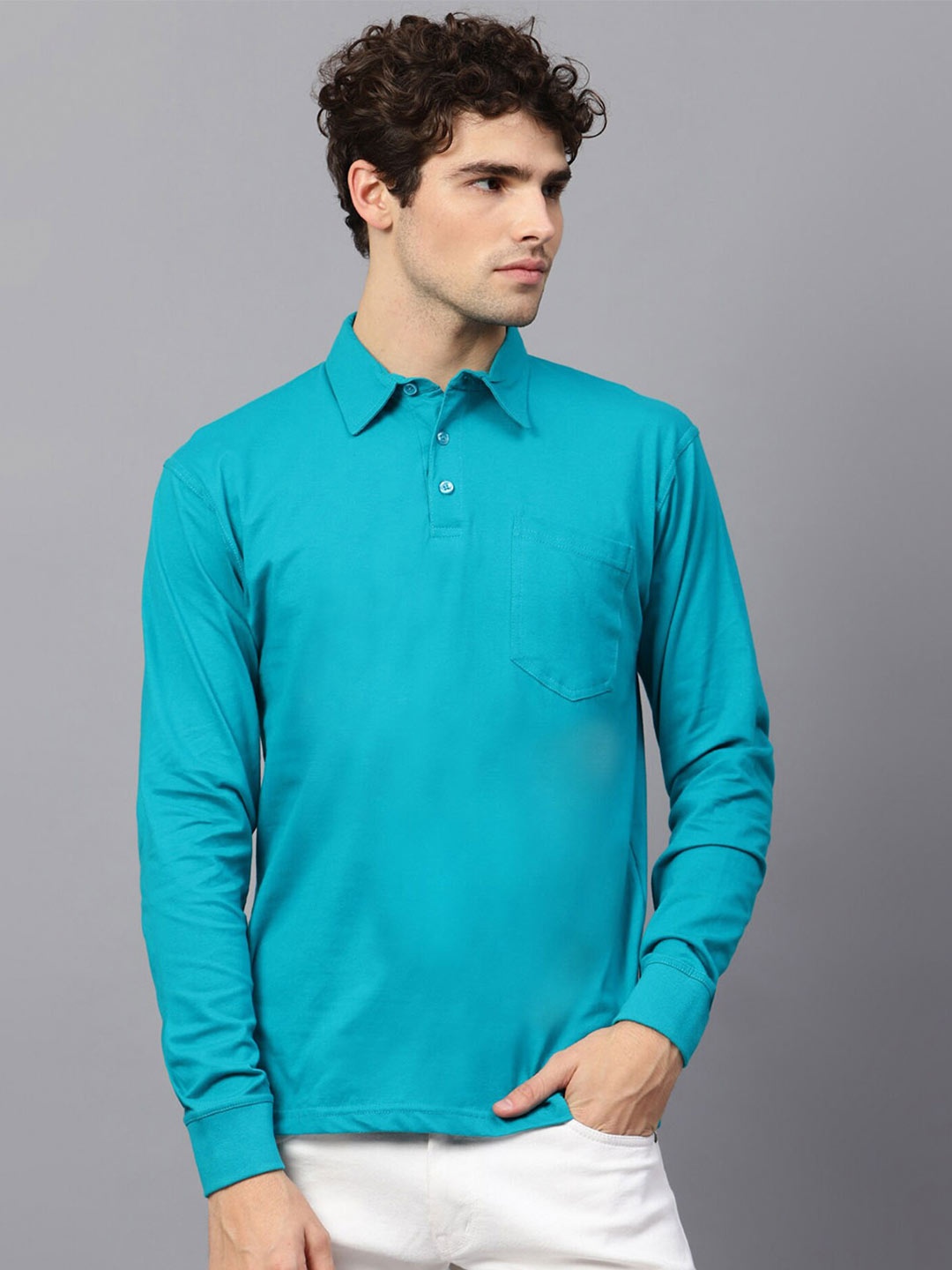 

Fleximaa Polo Collar Pure Cotton T-shirt, Sea green