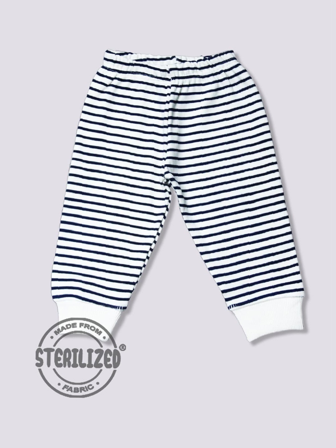 

Moms Love Infants Striped High Rise Cotton Lounge Pants, Navy blue