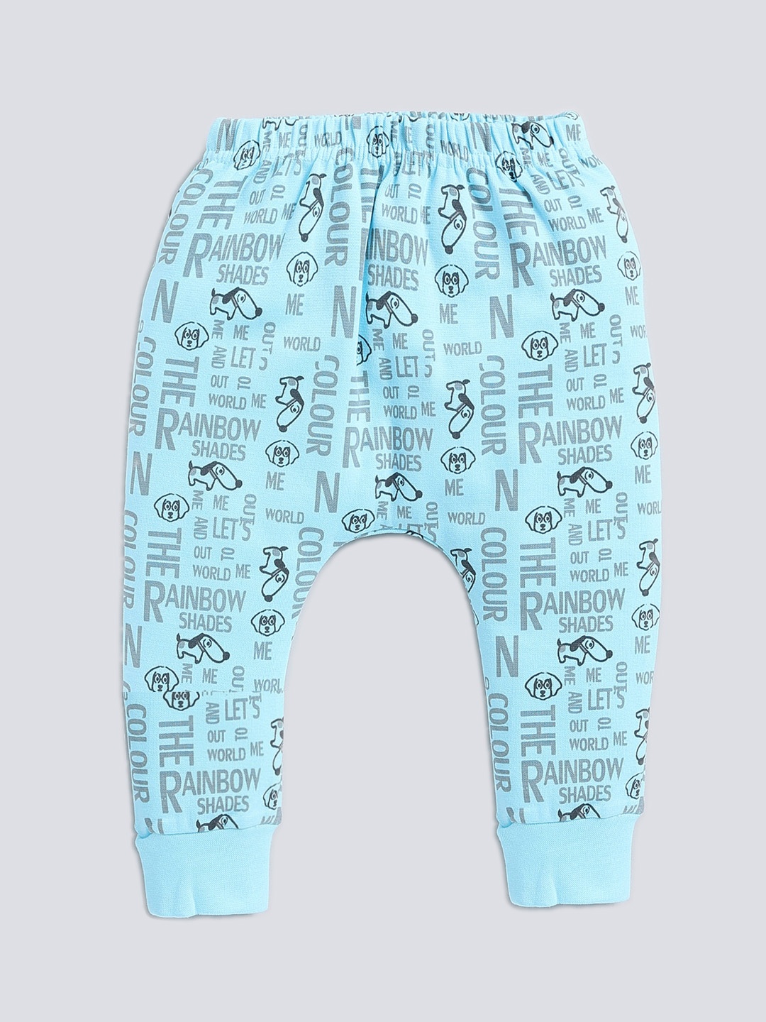 

Moms Love Infants Printed High Rise Cotton Joggers, Blue