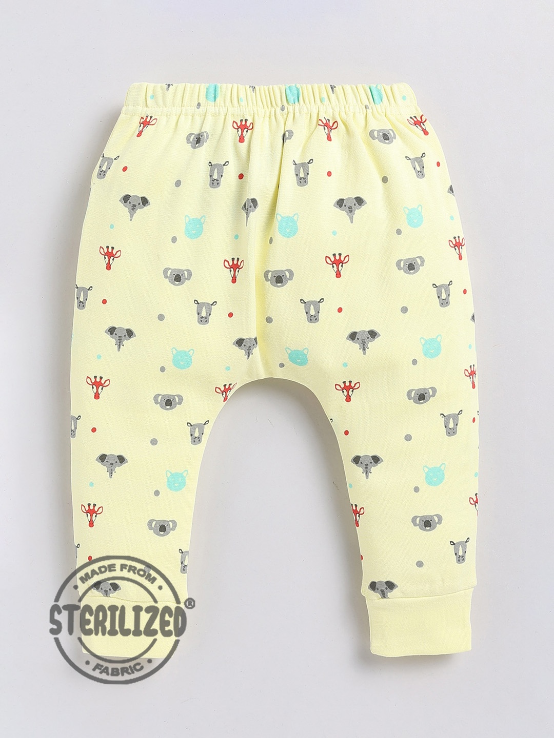 

Moms Love Infants Kids Printed Cotton High Rise Joggers, Yellow