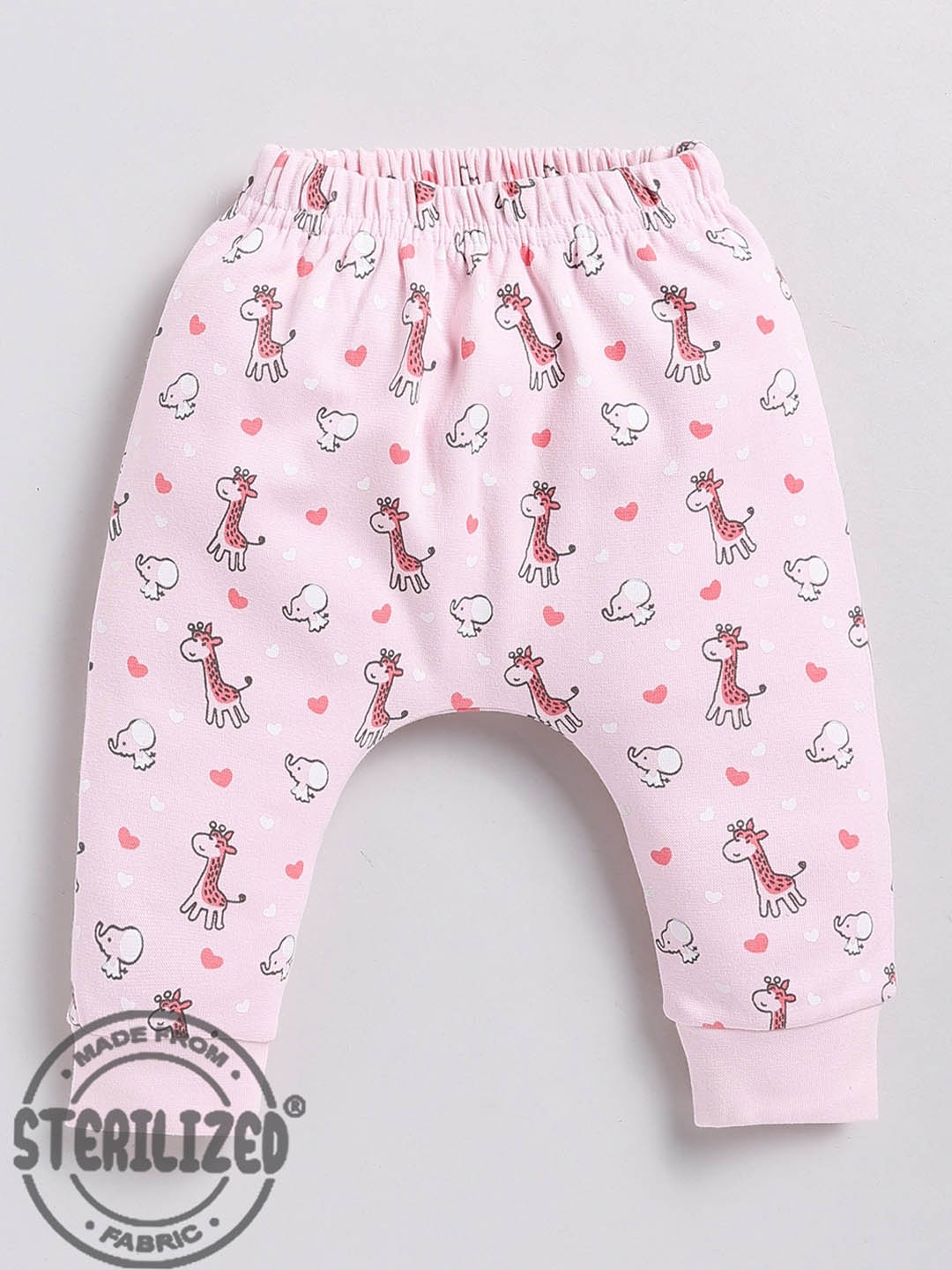 

Moms Love Infants Printed Mid Rise Cotton Lounge Pants, Pink