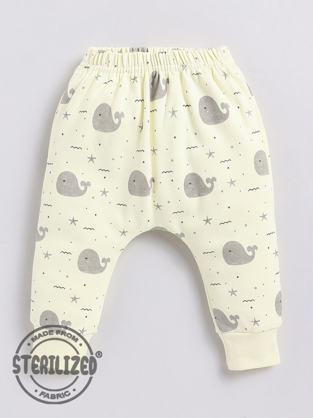 

Moms Love Infants Printed High Rise Cotton Diaper Joggers, Yellow