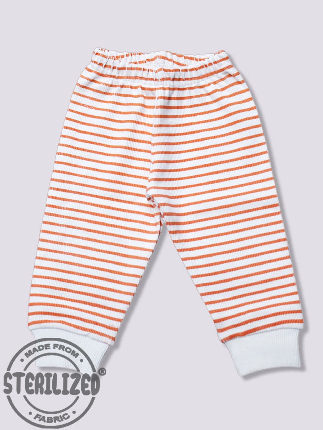 

Moms Love Infants Striped High Rise Cotton Lounge Joggers, Orange