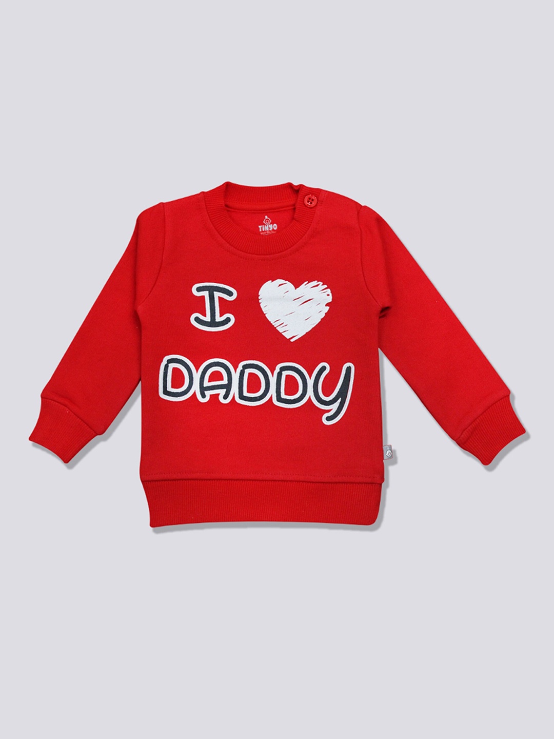 

Moms Love Kids Typography Printed Sweatshirt, Red