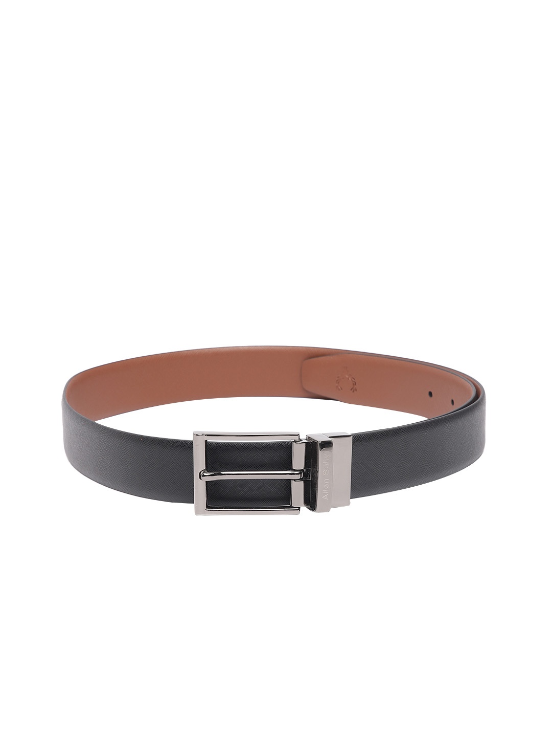 

Allen Solly Men Textured Leather Reversible Formal Belt, Black