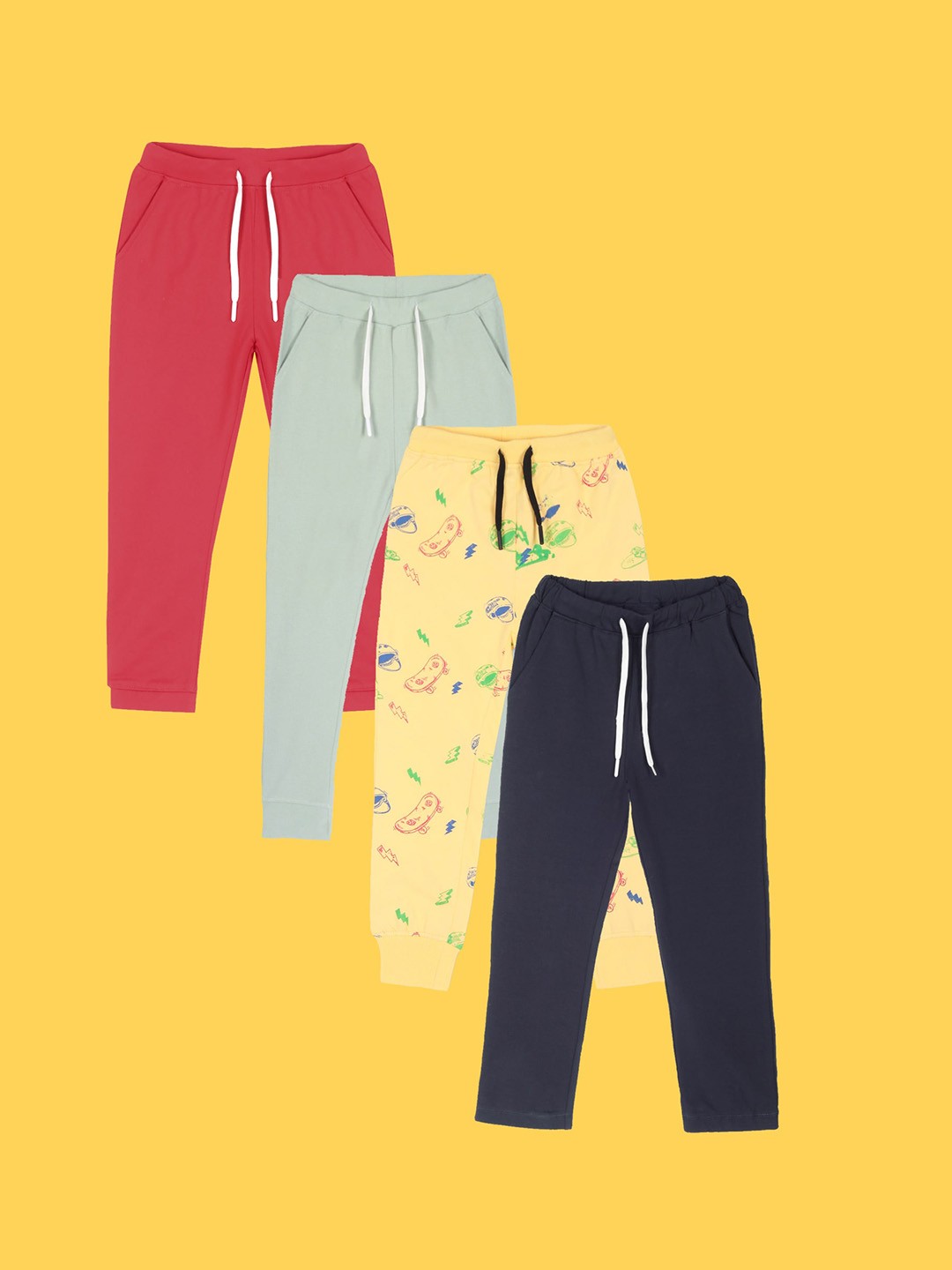 

Anthrilo Boys Multicoloured Relaxed Joggers Trousers, Multi