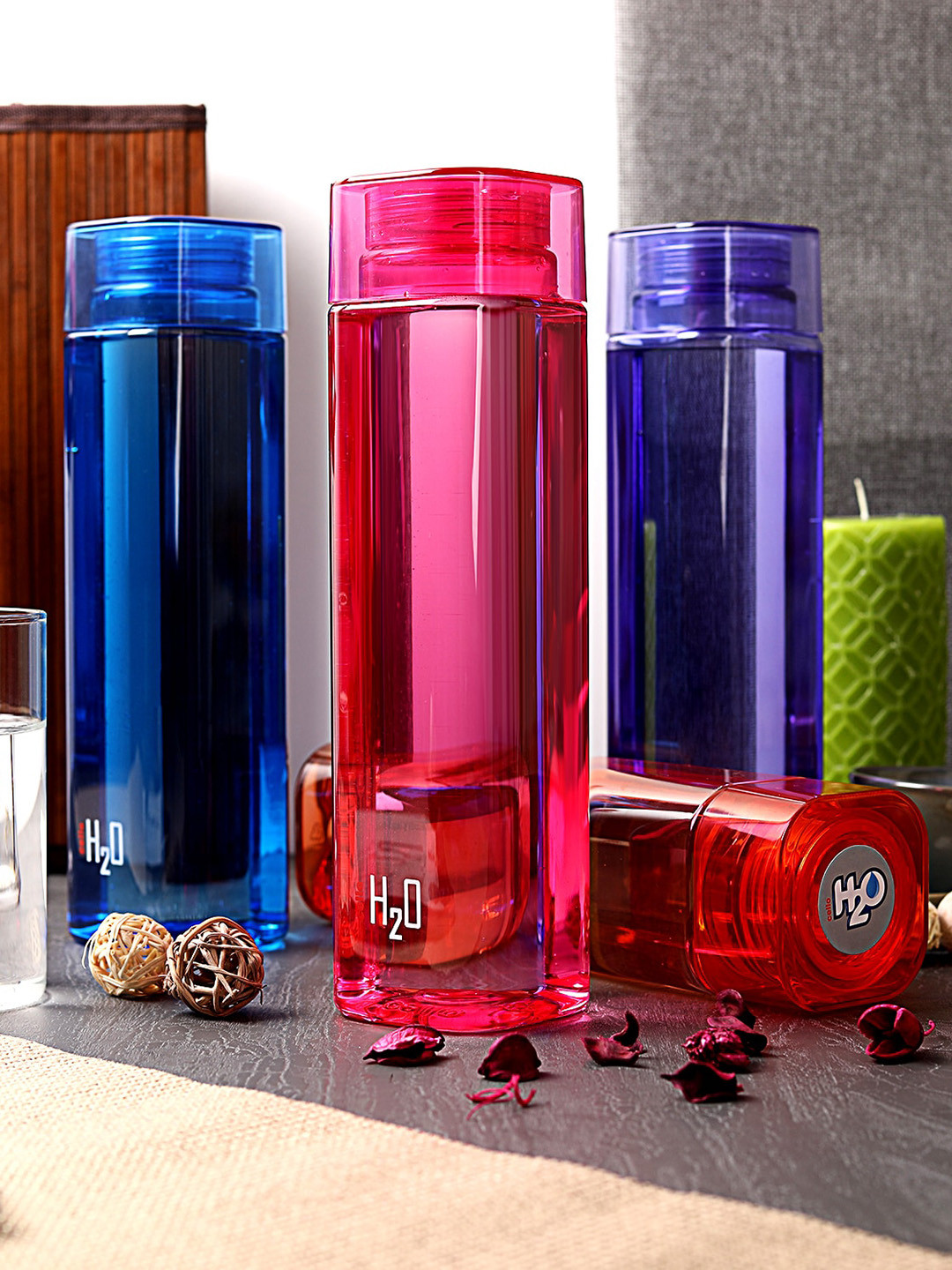 

Cello 6-Pcs Assorted Squaremate Plastic Water Bottle - 1 L Each