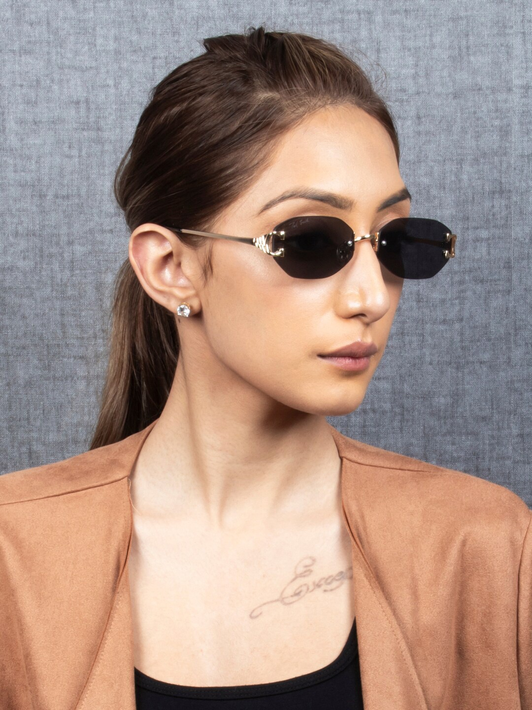 

Ted Smith Unisex Wayfarer Sunglasses with UV Protected Lens TSF-CLASIQUE 2_C1, Black