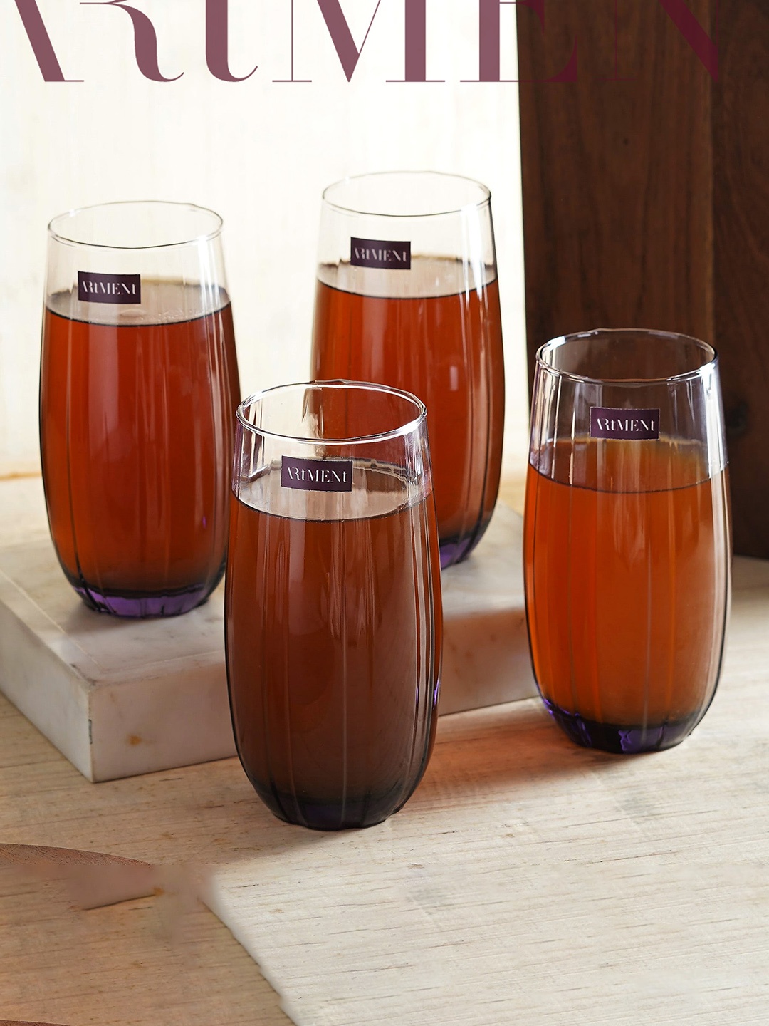 

THE ARTMENT Transparent 8 Pieces Amsynth Orb Whisky Glasses - 540 ML Each