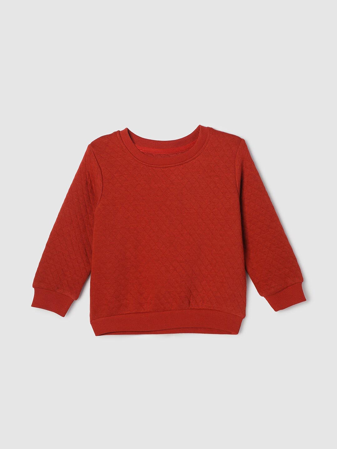 

max Infant Boys Self Design Sweatshirt, Red
