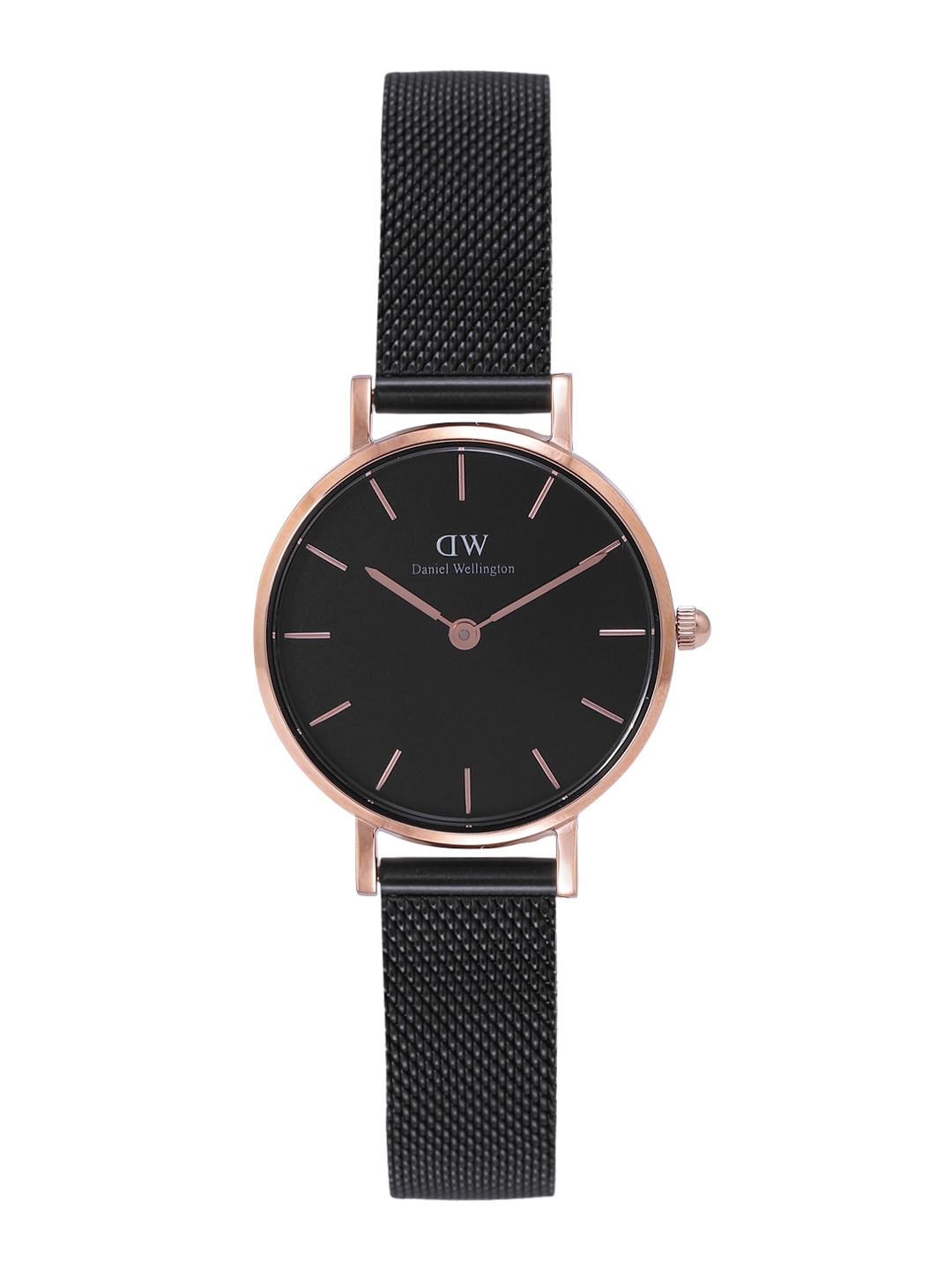 

Daniel Wellington Women Petite Stainless Steel Straps Analogue Watch- DW00100245K, Black