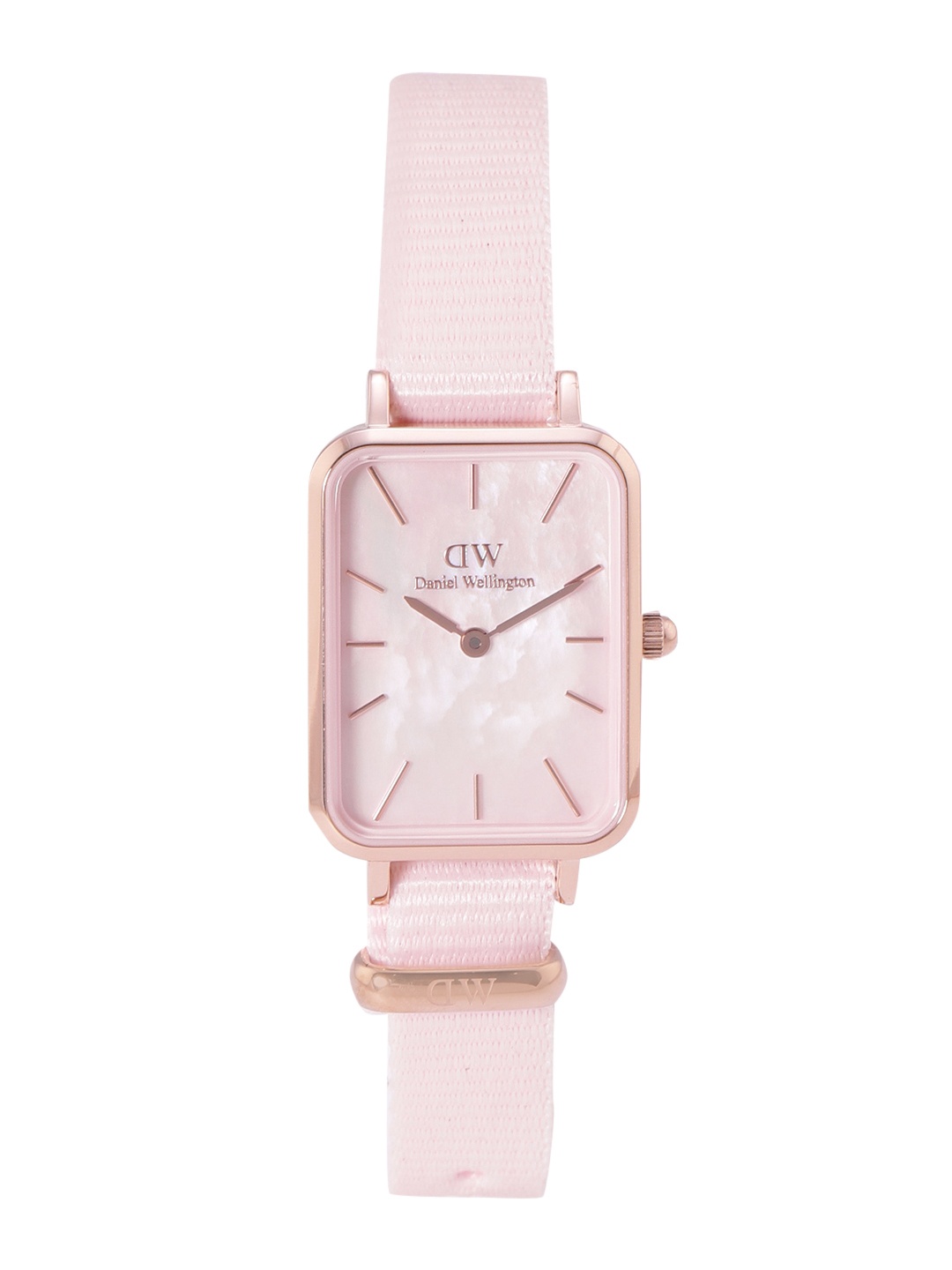 

Daniel Wellington Women Quadro Mother of Pearl Dial Analogue Watch DW00100509K, Pink