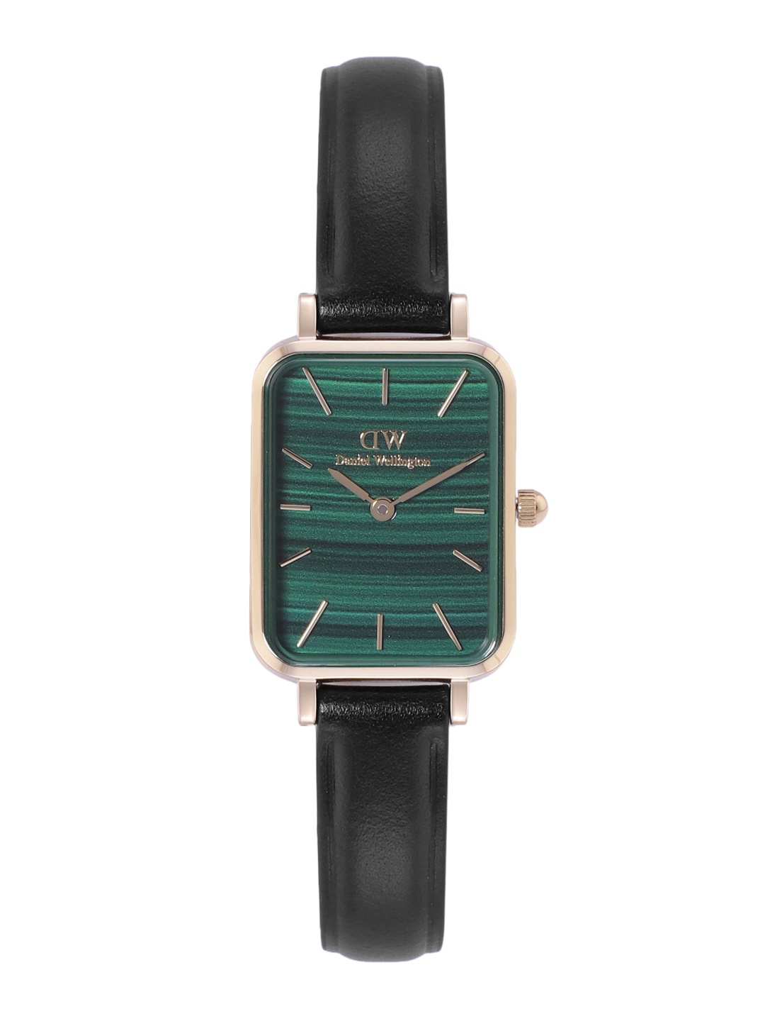 

Daniel Wellington Women Quadro Pressed Sheffield Leather Straps Analogue Watch DW00100562K, Green