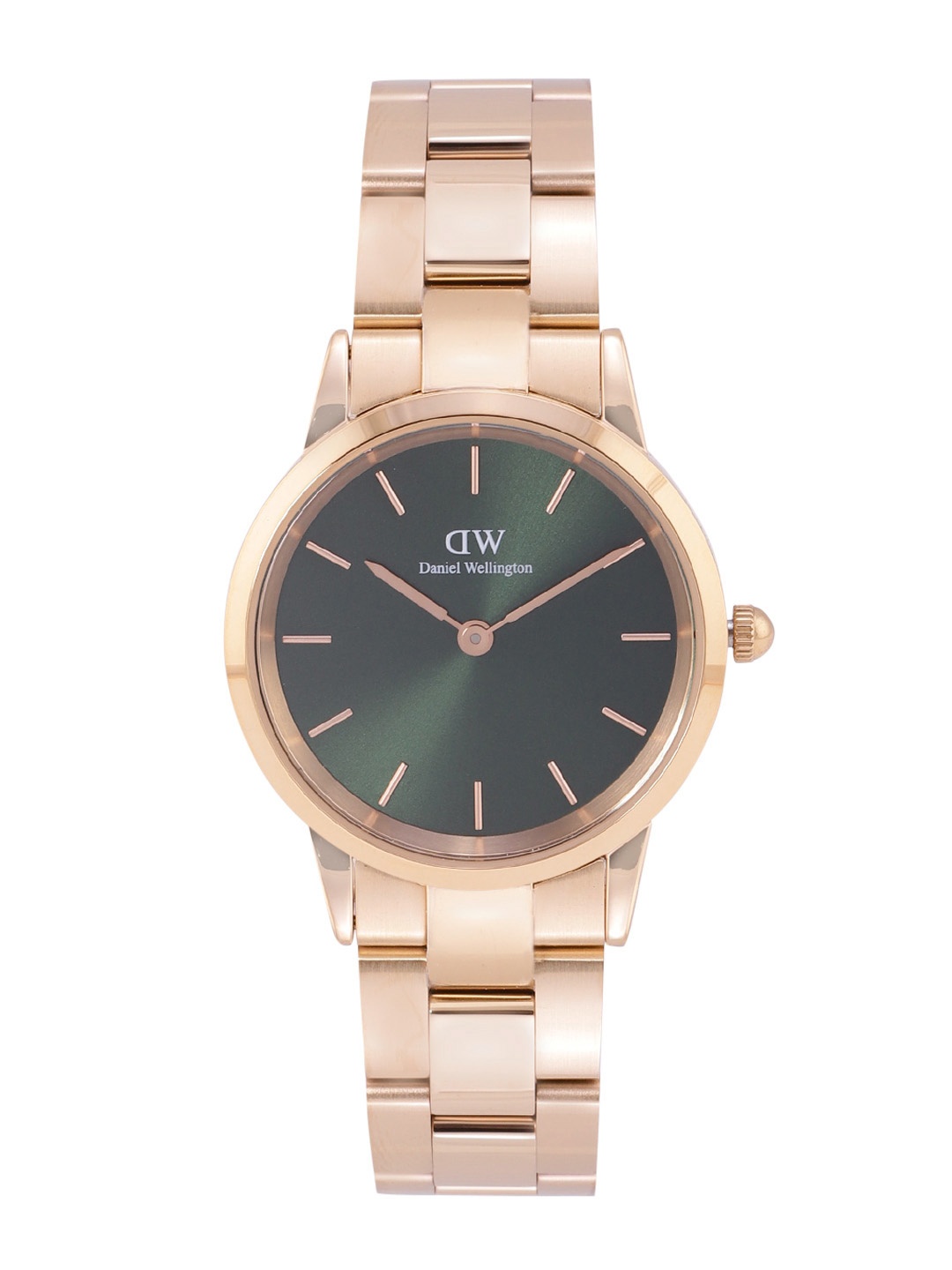 

Daniel Wellington Women Iconic Link Emerald Bracelet Style Analogue Watch- DW00100420K, Green