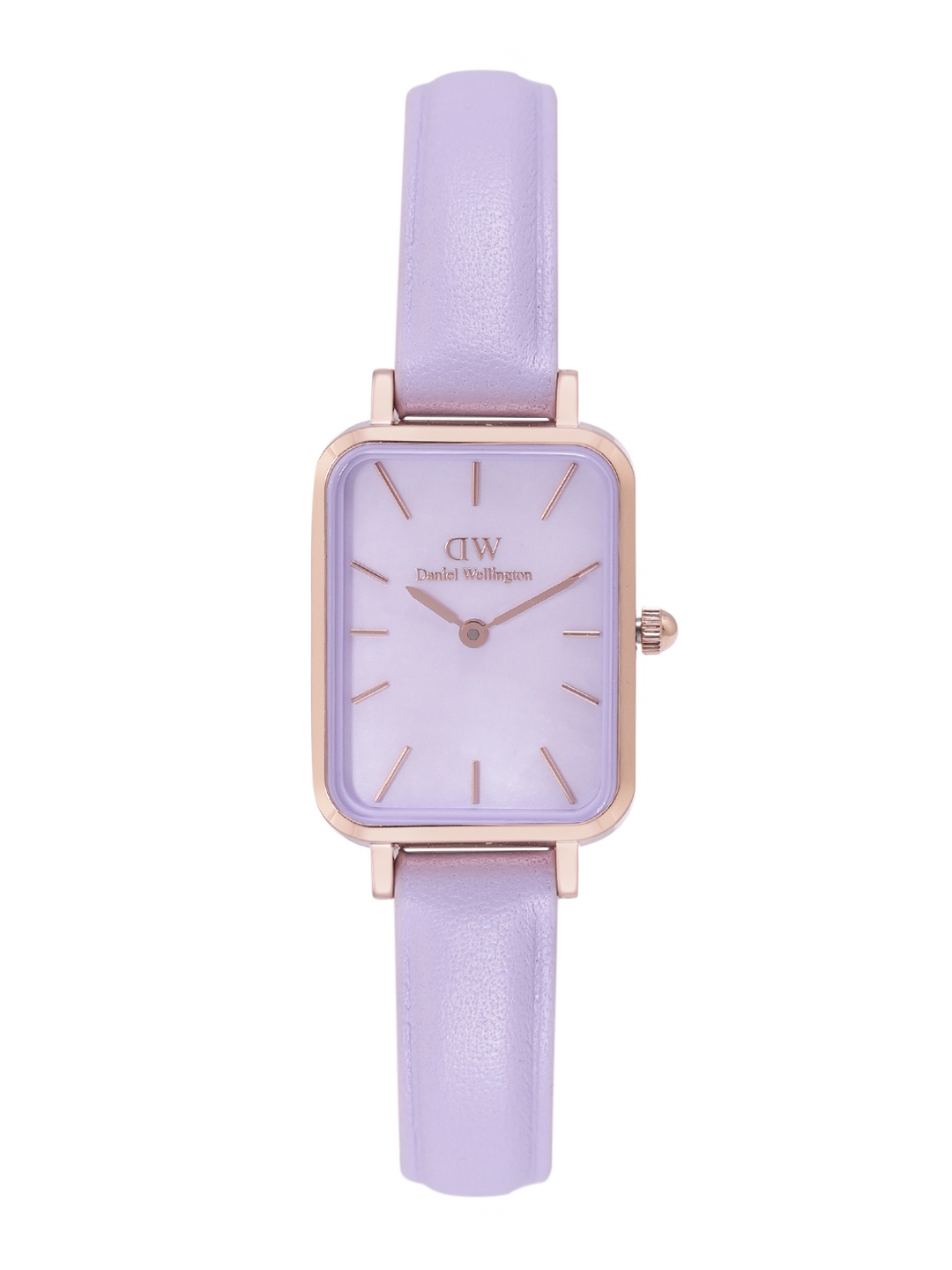 

Daniel Wellington Women Quadro Leather Straps Analogue Watch- DW00100637K, Lavender