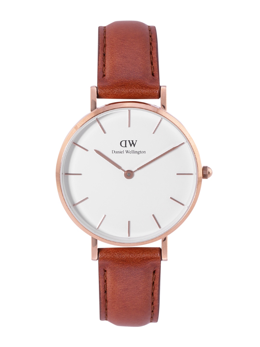 

Daniel Wellington Women Petite St Mawes Leather Straps Analogue Watch- DW00100175K, White