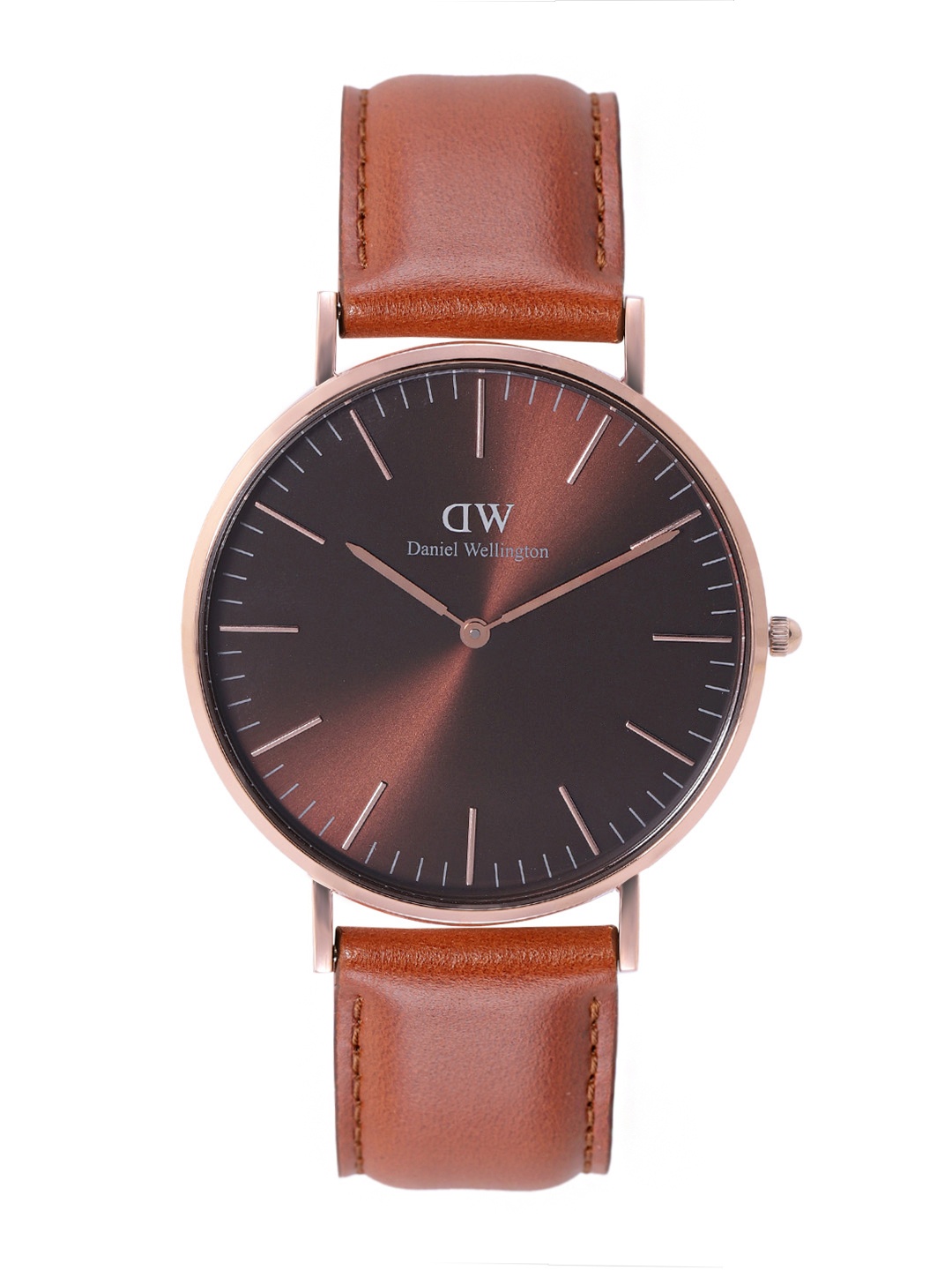 

Daniel Wellington Men Leather Straps Analogue Watch DW00100627K, Brown